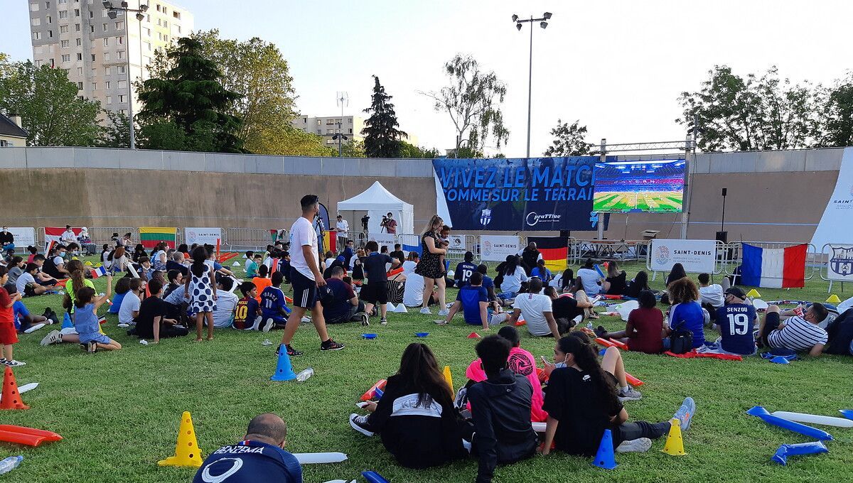 Fan zone lors d'un événement sportif