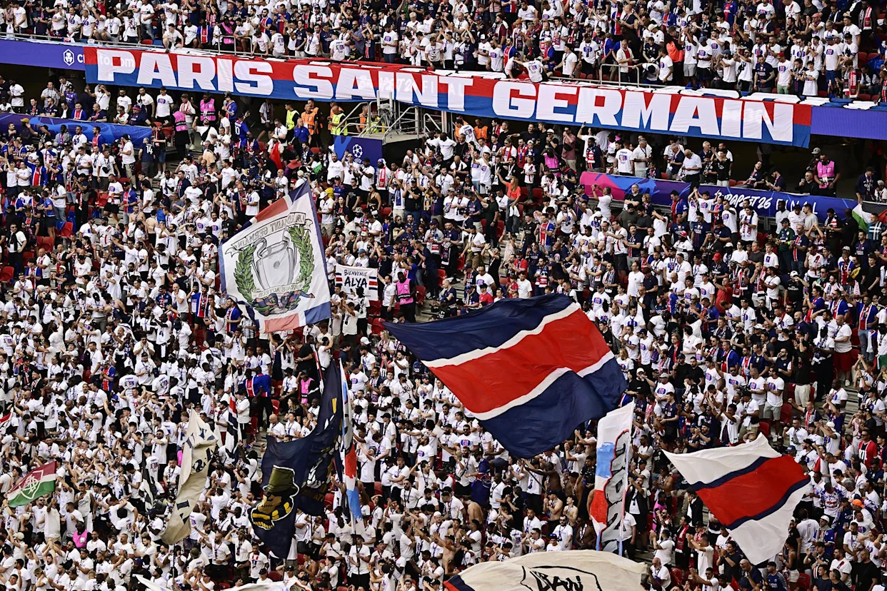Les joueurs du PSG et d'Arsenal lors de la finale de la Ligue des champions au Parc des Princes