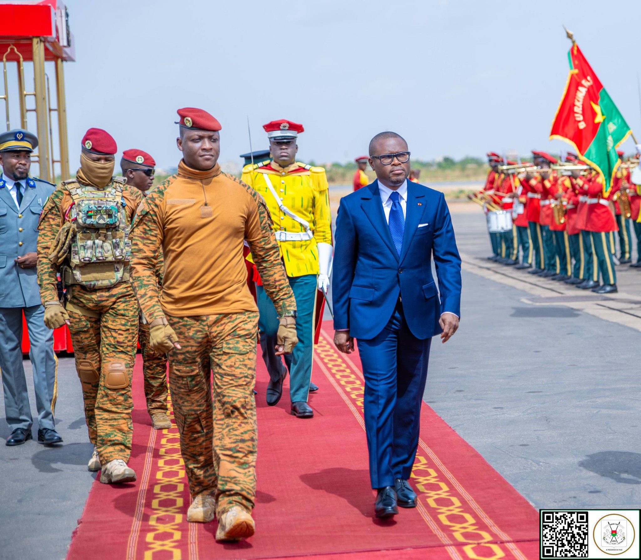 Accueil du président béninois par son homologue burkinabè