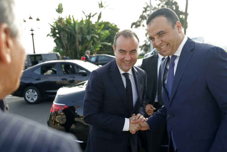 Sébastien Lecornu et Mustapha Baitas au Mausolée royal de Rabat