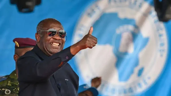 Laurent Gbagbo, président du PPA-CI, lors de la nomination de la nouvelle direction collégiale