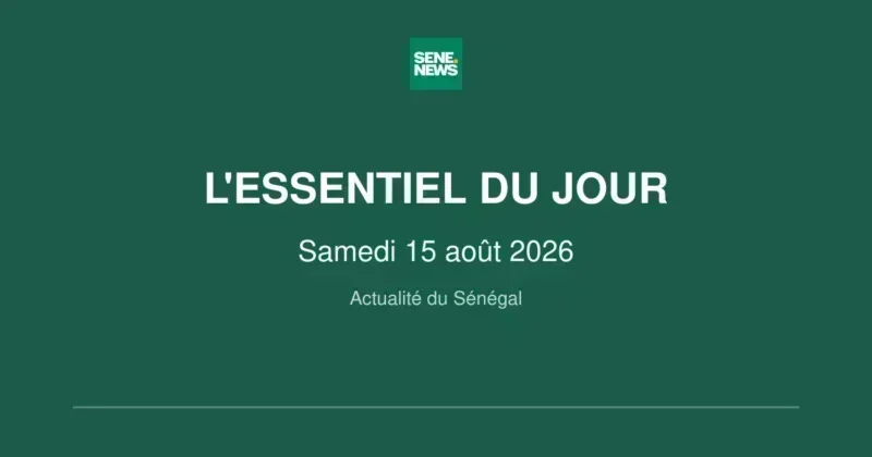 Ciel orageux au Sénégal ce 15 août 2026 Actualité Sénégal : ciel orageux sur Dakar et régions