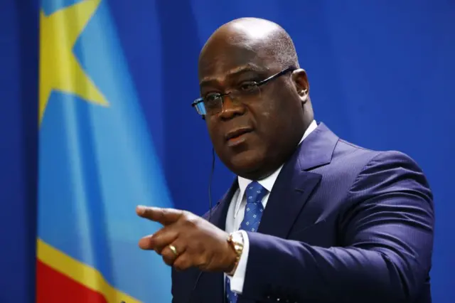 Félix Tshisekedi s'adressant à son auditoire