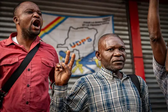 Militants de l'UDPS à Kinshasa