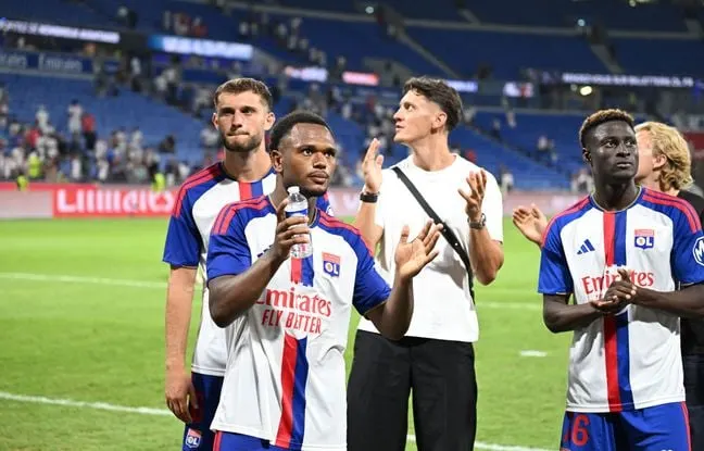 Match de Ligue 1 entre l'OL et Le Havre au Groupama Stadium
